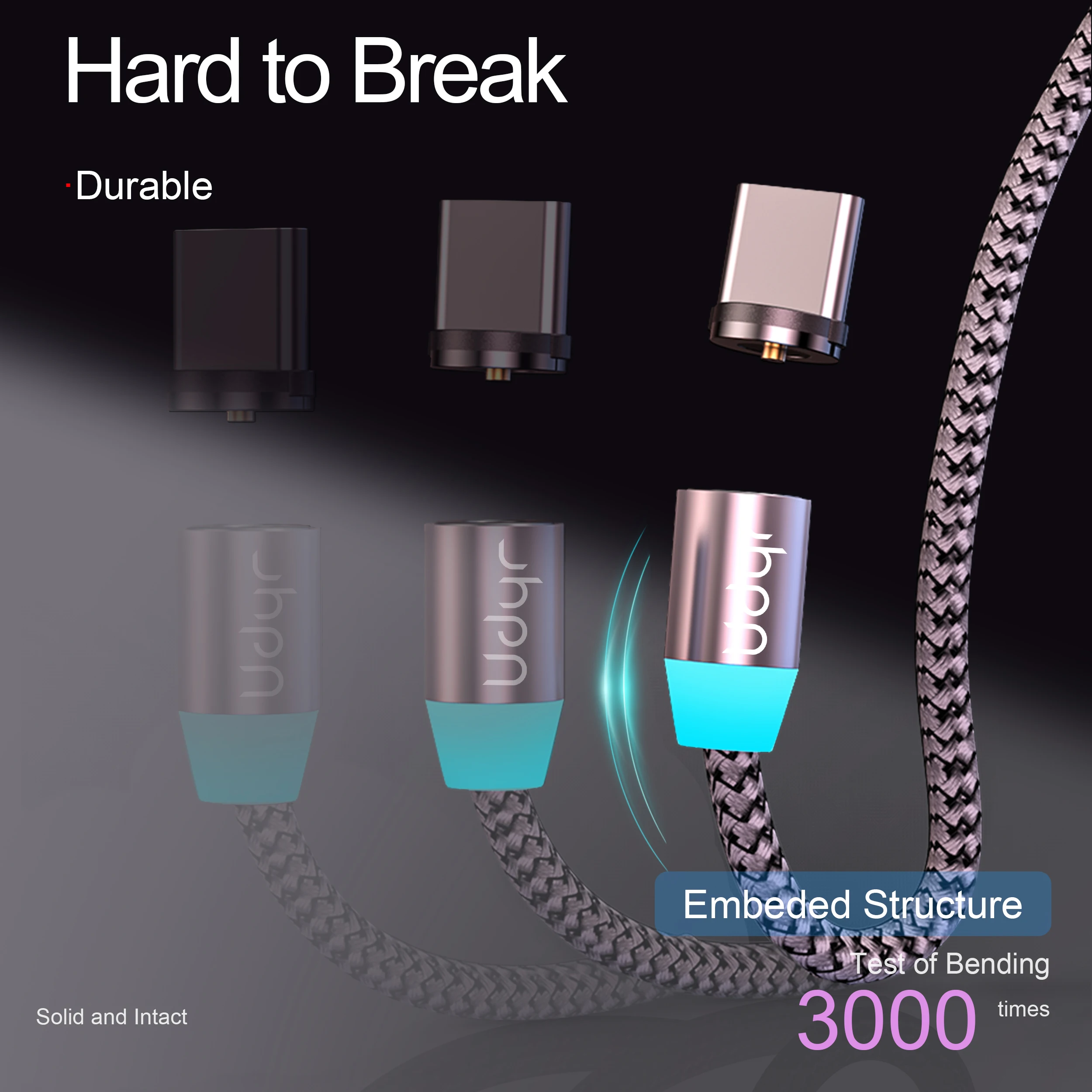 Магнитный кабель Udyr Micro USB Type C для iPhone Xiaomi Android быстрая зарядка USB-кабель зарядный