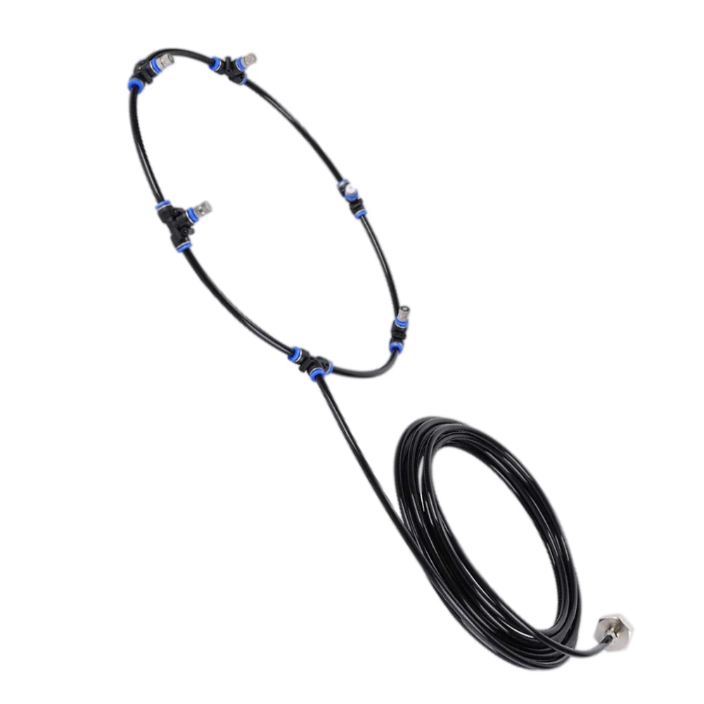 

Outdoor Fan Misting Kit Water Misting Cooling System With 6m Pipe Nozzles Valve Connector Outdoor Garden Irrigation Accessories