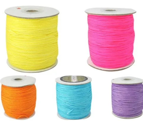 

gdf23 150M mix color black white Knot String Nylon crystal Cord diy accessories Rope for Bracelet Necklace