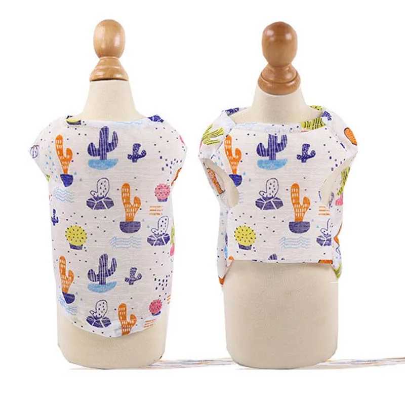Летняя одежда от солнца для домашних животных дышащий жилет для щенка рубашка одежда для маленьких собак костюм Чихуахуа питомец костюм для кошки, собаки Ropa Perro