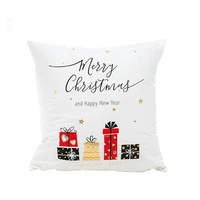 new kawaii white golden christmas sofa cushion covers no inner hot stamping washable interesting decorative pillow covers x27