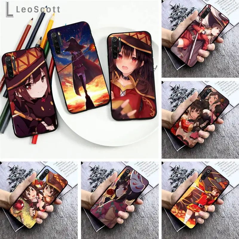 

Konosuba Megumin Phone Case For Xiaomi Redmi note 7 8 9 pro 8T 9S Mi Note 10 Lite pro