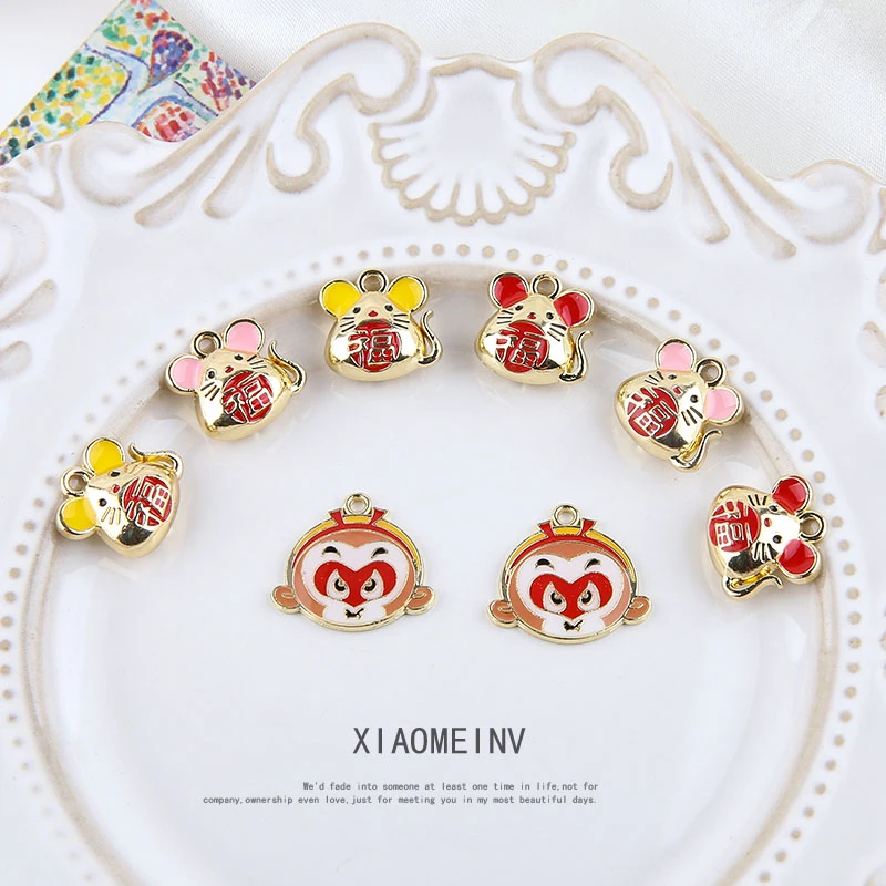 6 шт. Мультяшные серьги с мышкой Гоку для девочек сделай сам ювелирное изделие