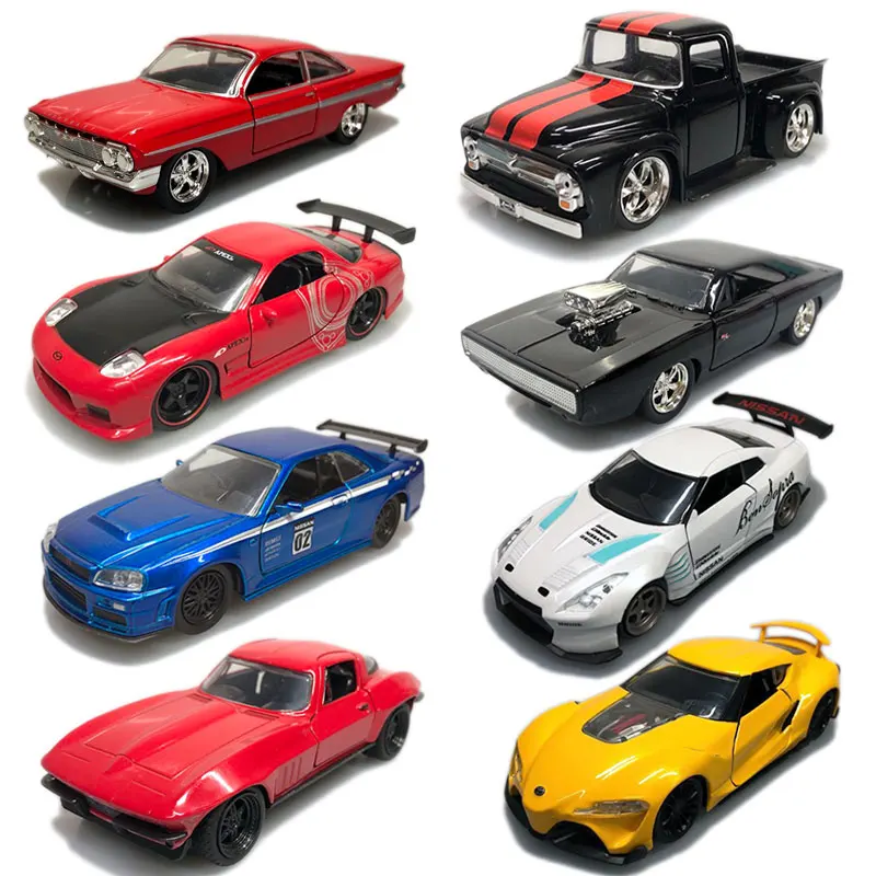 JADA масштаб 1/32 CHEVY IMPALA NISSAN SKYLINE MAZDA TOYOTA литая металлическая модель автомобиля