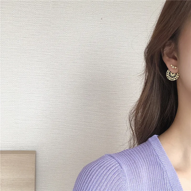 Серьги-гвоздики с серебряной иглой S925 модные очаровательные ювелирные изделия