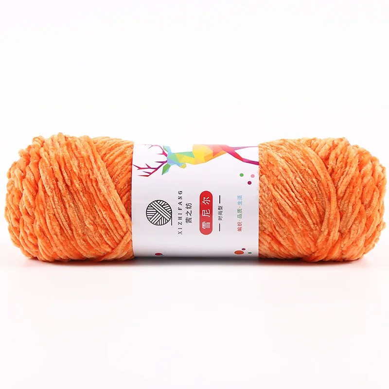 Шерстяная нить из синели 100 г/шар мягкая 100% полиэстер зимняя теплая ручная вязка