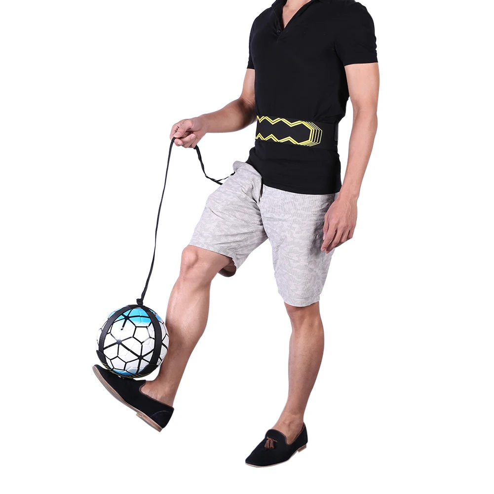 

Soccer Ball Practice Belt Football Kick Training Belt Adjustable Trainer Train Equipment Practice Belt Hands Kids Adult Soccer