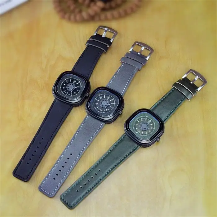 

Square Seven Large Dial Casual Friday Watch Men's Non-Mechanical Famous Brand Quartz Student Watch