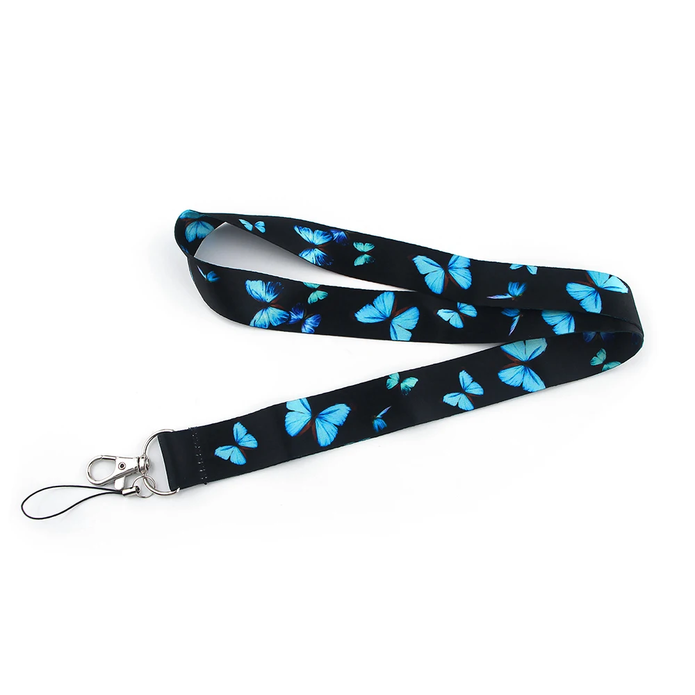 

SP1263 Butterfly Cute Neck Strap for Key ID Card Gym Phone USB Badge Holder DIY Hanging Rope Lanyard Accessories Gifts