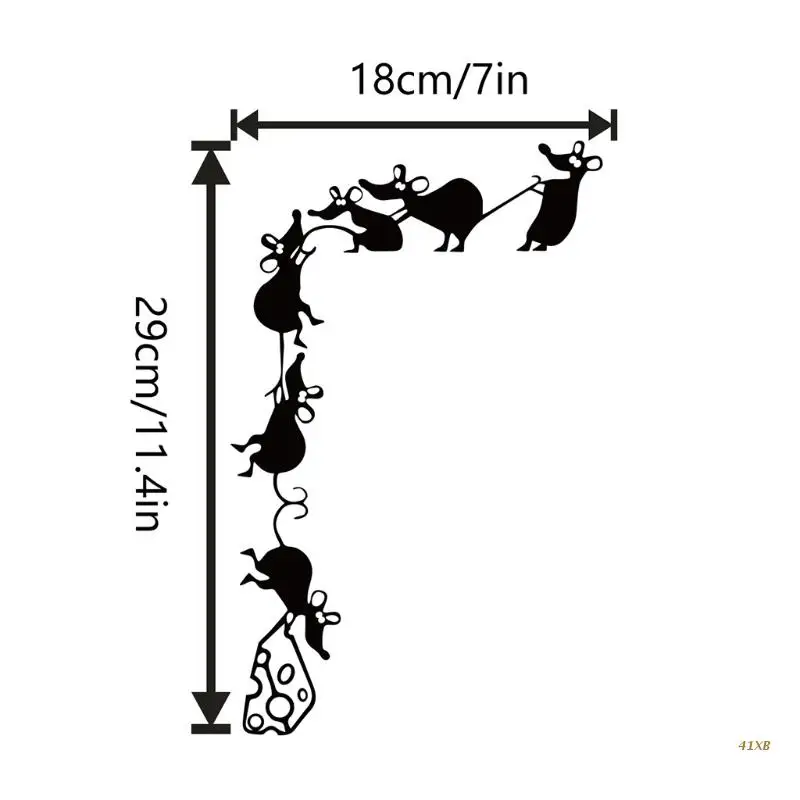 41XB Stickers Wallpaper Funny Climbing Cheese Mice Light Switch Mural Decal PVC Wall Art Poster Living Room House Decoration |