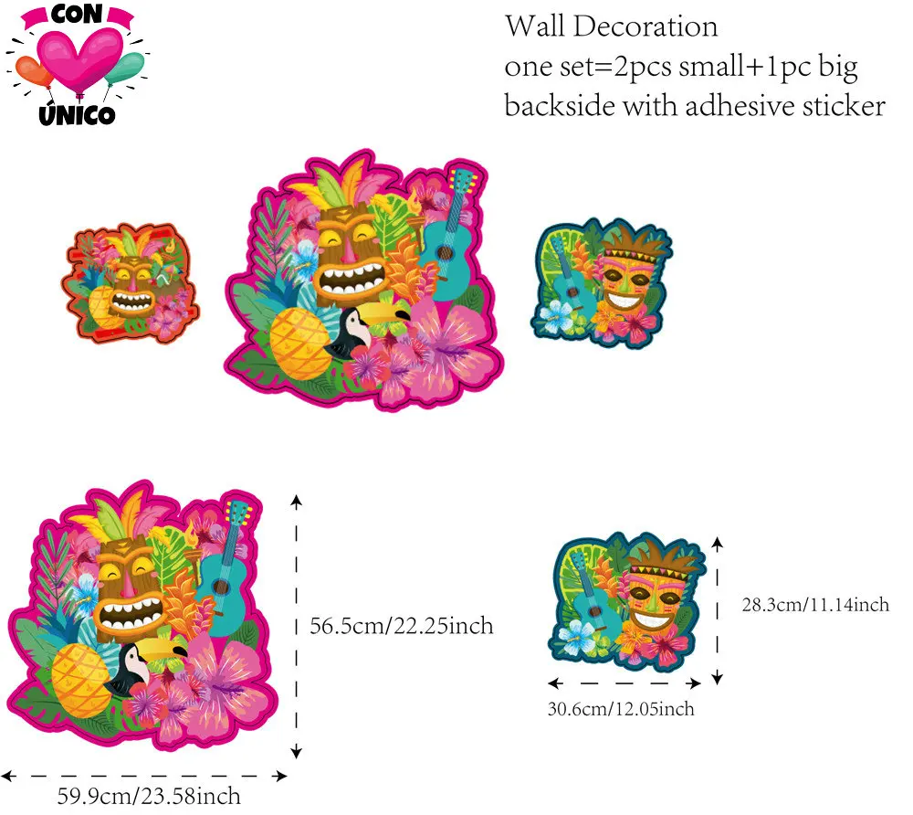 CONUNICO день рождения тропические вечерние фотобудки реквизит принадлежности