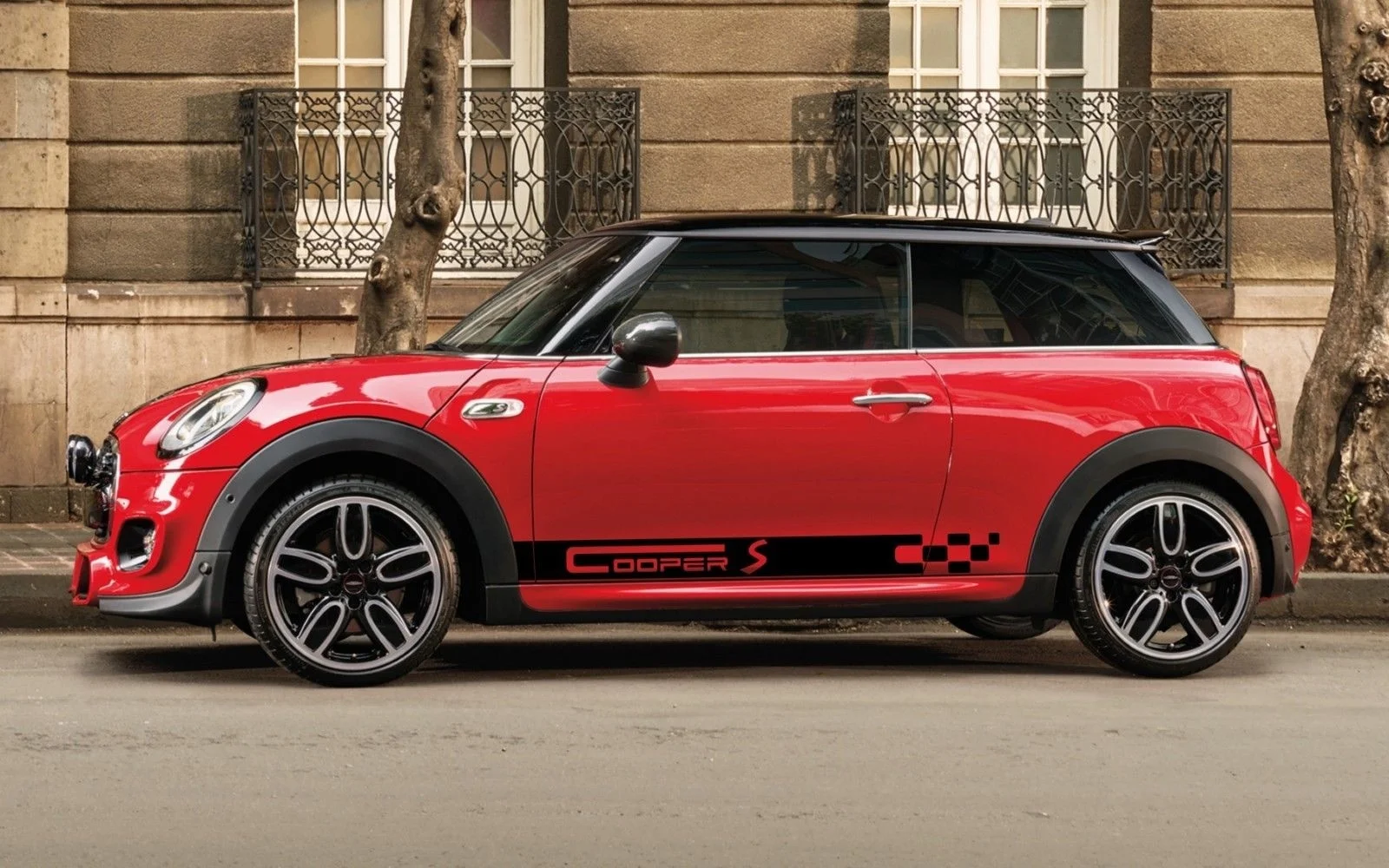 Для 2x Mini Cooper S комплект боковой юбки виниловые наклейки графические