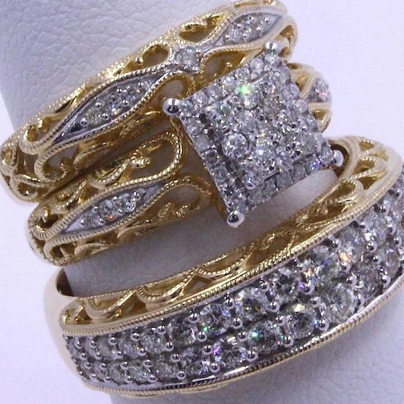 

Women's ring new European and American fashion three piece set with lovers hand jewelry ring legend of Zelda ring