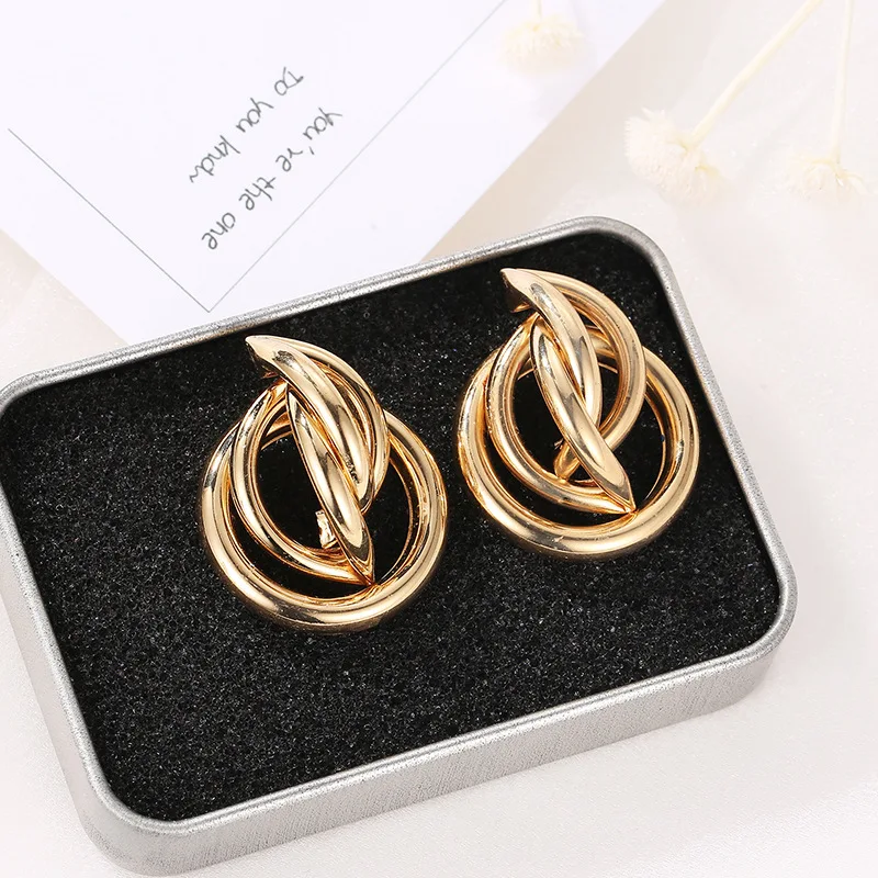 

Korean Fashion Earrings for Women 2021 Clip on Earrings Trend Dangle Earrings Earings Fashion Jewelry 2021 Retro Jewelry