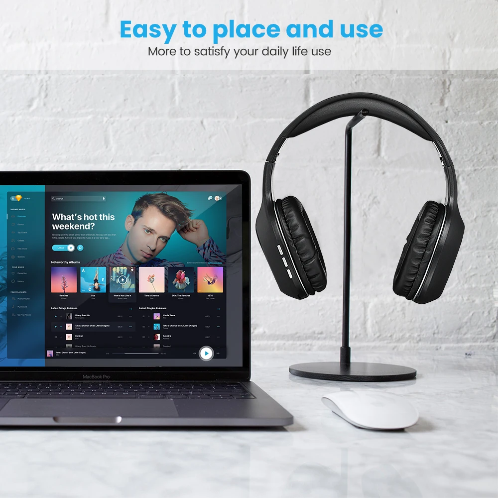 Hi-fi стерео Музыкальная гарнитура AIYIMA складные наушники с микрофоном для телефона