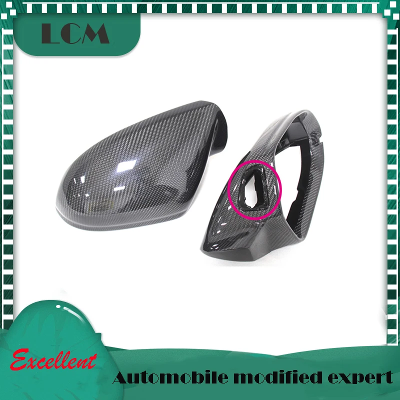 

For Audi 2012 UP A6 2013 UP S6 Carbon Fiber Rear View Side Mirror Cover Replacement Style Carbon Side Caps