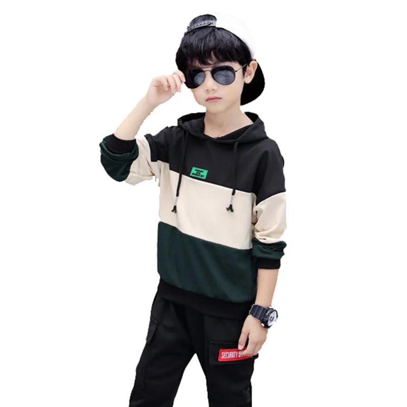 Весенне-осенние хлопковые комплекты для мальчиков Новинка 2021 Повседневная