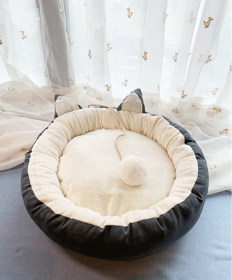 

Pet Bed,cat Litter,kennel,removable and Washable Small and Medium Pet Supplies,crystal Velvet Cat House,cotton Velvet Cat House