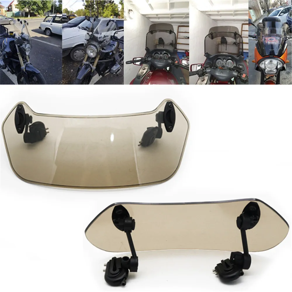 Прочный мотоцикл Регулируемый зажим на лобовое стекло расширение спойлер