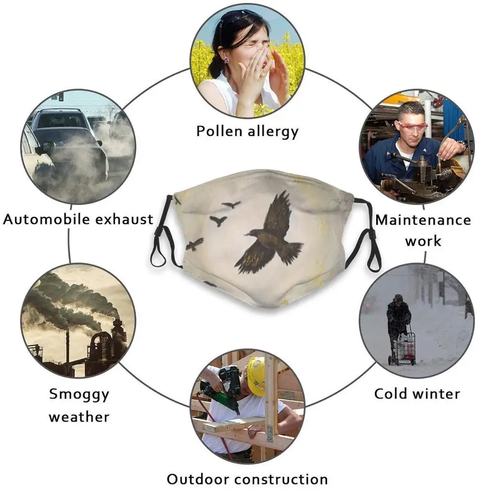 Маска для лица многоразовая с фильтром Pm2.955 присоединяйтесь к убийце|Мужские