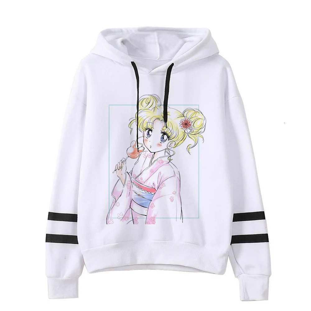 Сейлор Мун Женская толстовка kawaii Забавный ulzzang Толстовка harajuku корейский стиль графический женская одежда толстовки Модные гранж
