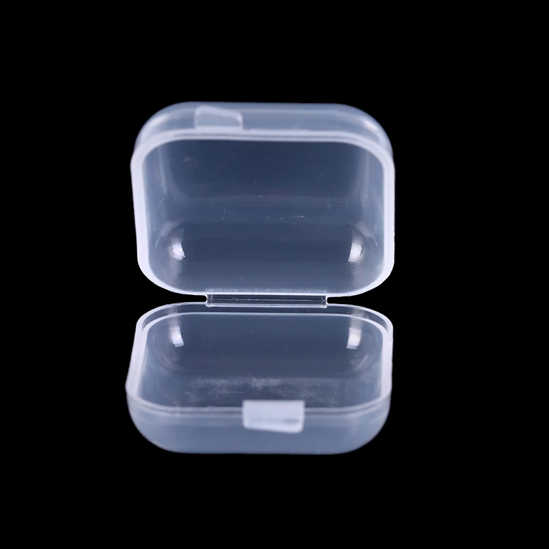 

1/20/50pcs Miniature Transparent Plastic Jewelry Earplug Storage Box Earplug Container Craft Tissue Square Shape Box Storage Pla