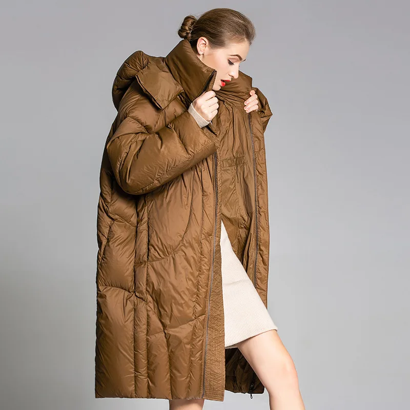2019 новая длинная 100 кг женская одежда корейский стиль зимняя куртка размера плюс