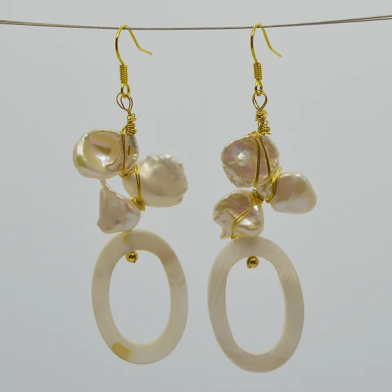 Серьги с жемчугом в стиле барокко серьги подвески из 100% натурального