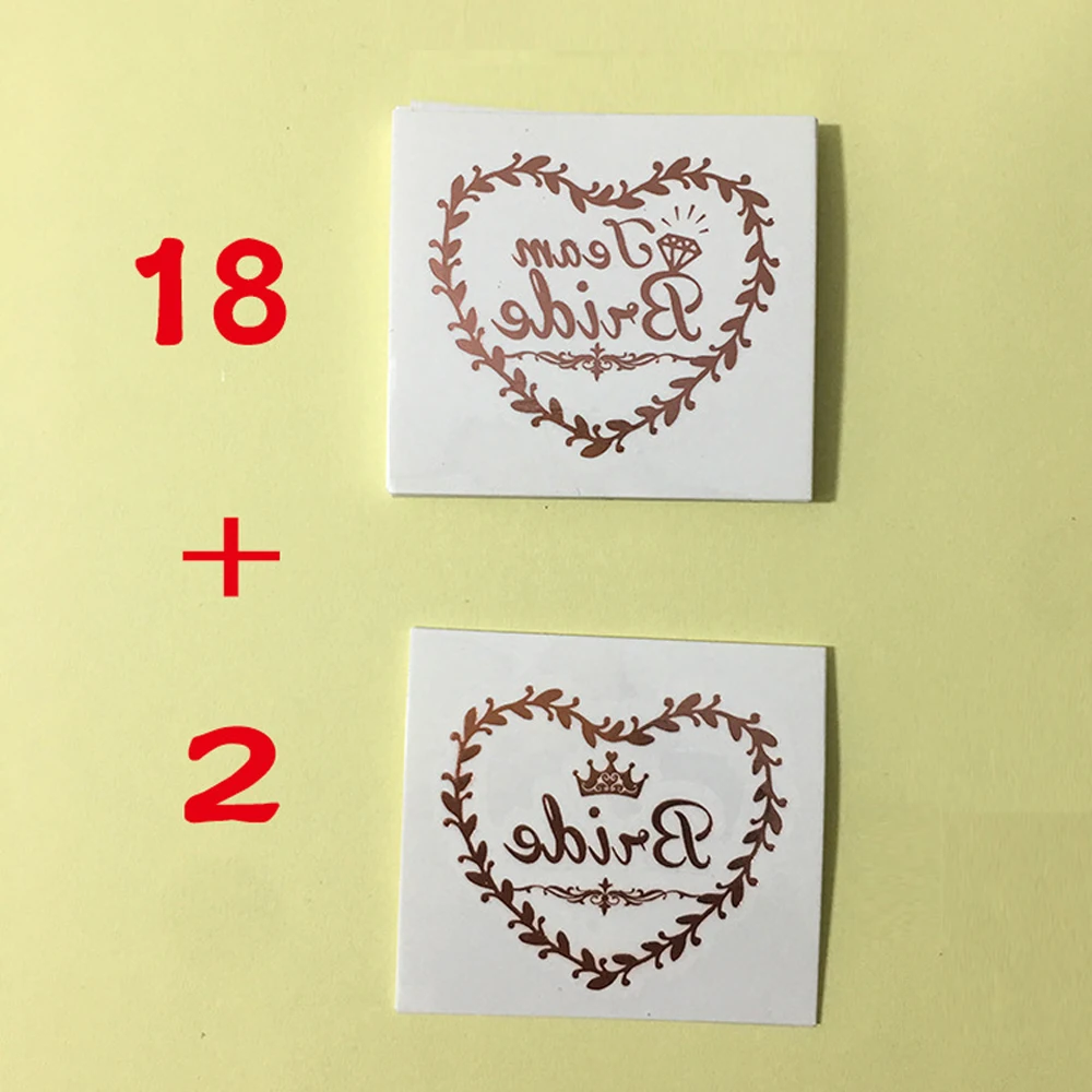 

20 шт. бронзовые татуировки для свадебной команды невесты подружки невесты команды