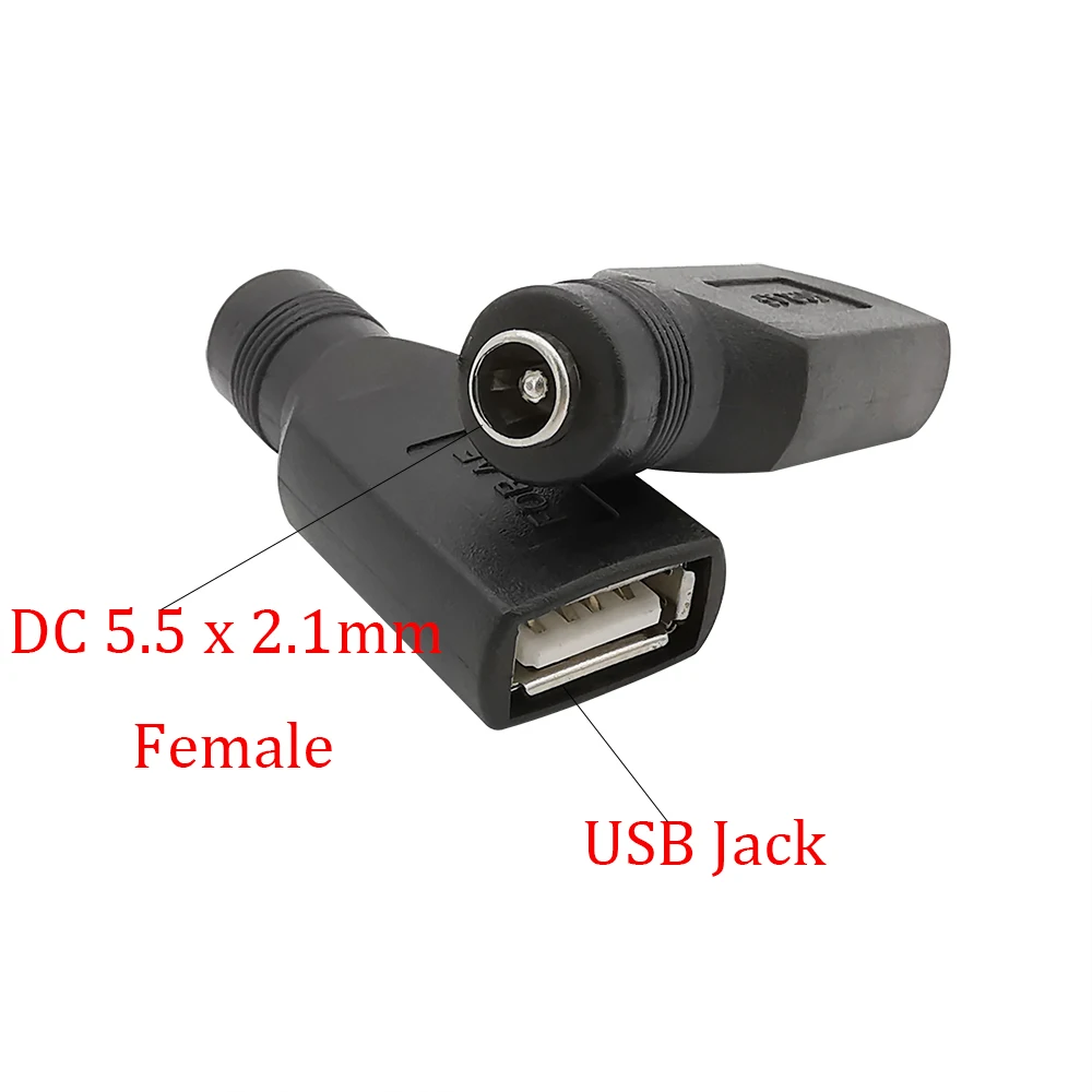 2 шт. DC Мощность Интерфейс преобразования флеш накопитель USB с гнездовым Джек DC5.5 x