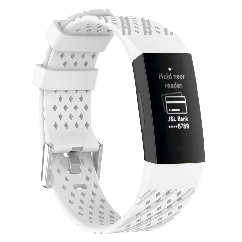 Браслет ремешок для fitbit модный спортивный дышащий силиконовый браслет ремешок для Fitbit Charge 3 Прямая поставка