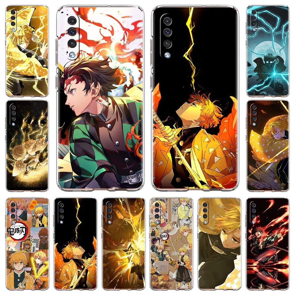 

Demon Slayer Zenitsu Cartoon Phone Case Cover for Samsung Galaxy A50 A70 A30 A10 A40 A20e A10s A50s Clear Soft Funda Shell