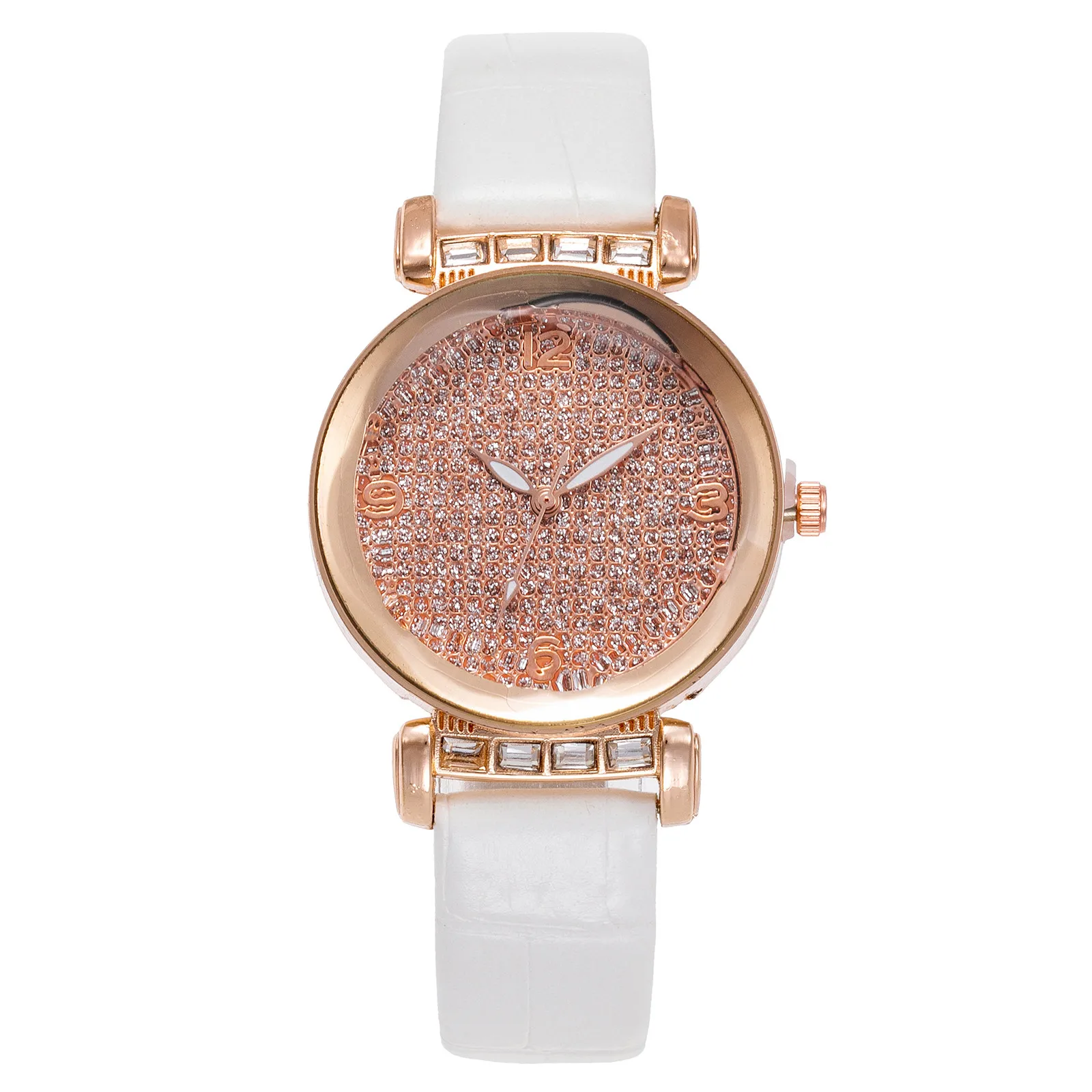 

Women Watch Christmas Diamond Leather Band Analog Quartz Fashi Wrist Watches Fashionable metal simple subdials relogio feminino
