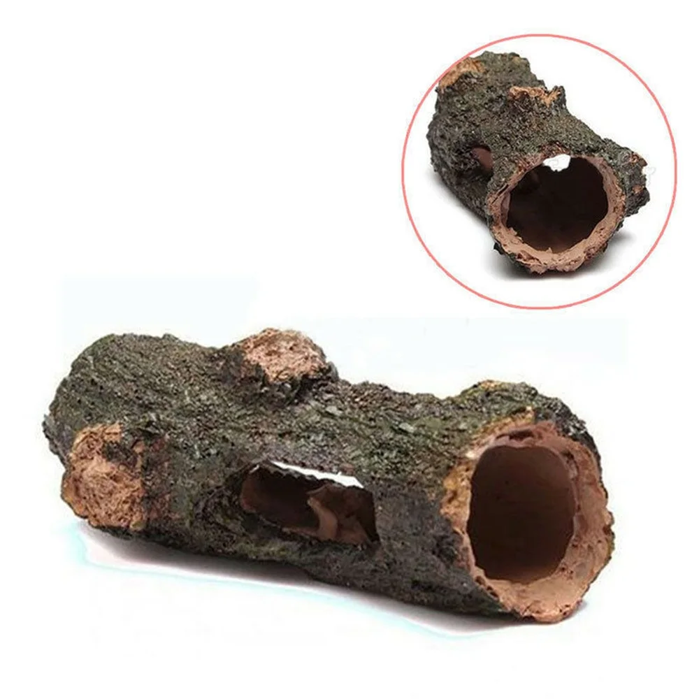 

Resin Aquarium Accessories And Ground Ornament Hollow Hole Log Tree Tunnel Cave Fish Tank Decoration Hiding Cave Pet Supplies