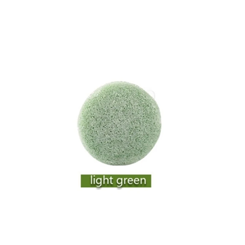 04 light green 1 шт. полусферический спонж-Конняку натуральный косметический спонж для очистки лица Губка для очищения лица Инструменты для мытья лица флейтер инструменты для макияжа - Цвет: 04 light green