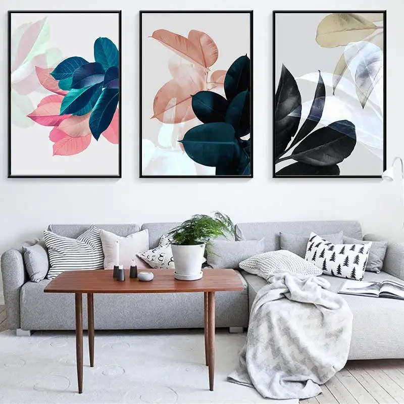 Скандинавская картина постер с тропическими растениями ботанический лист в