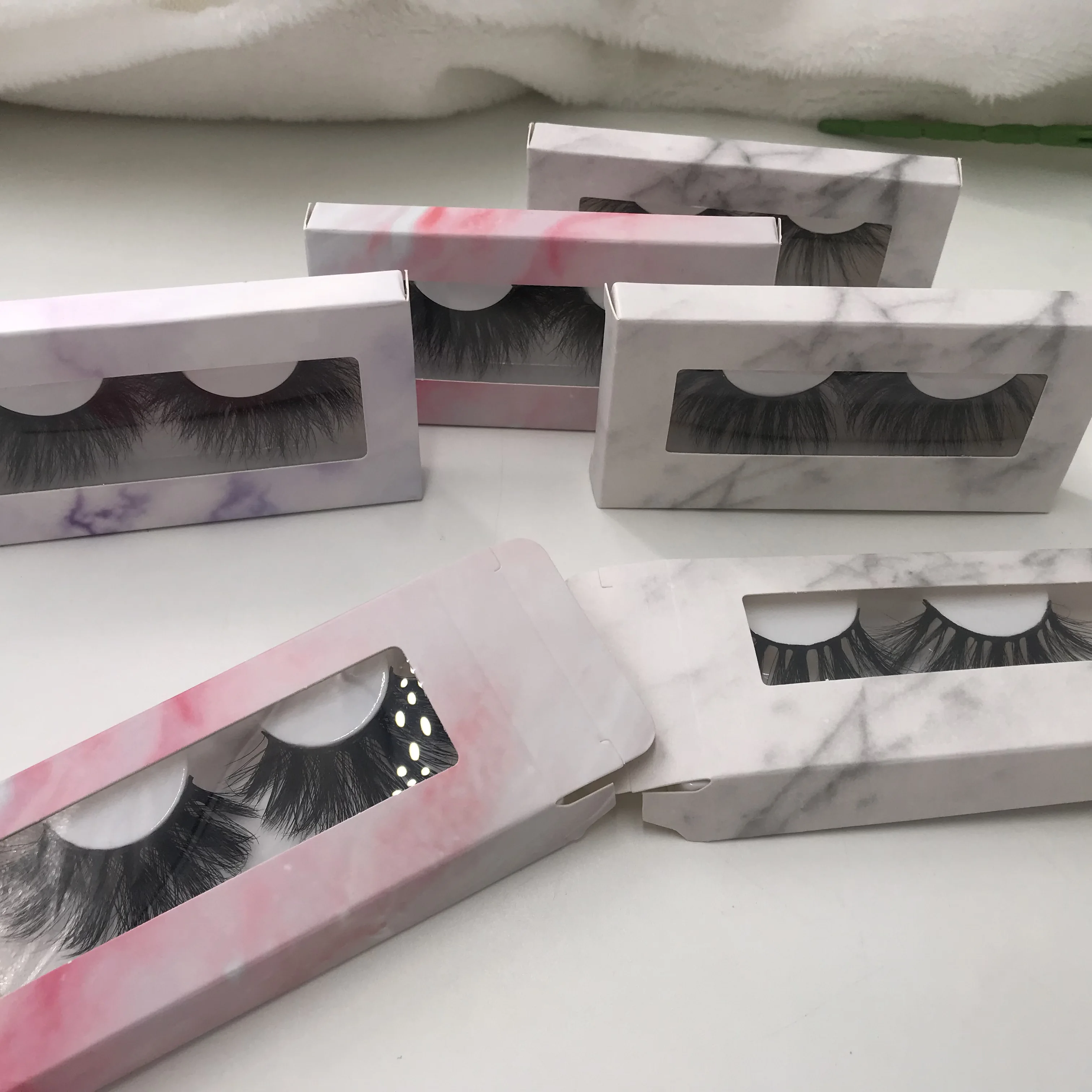 Ресницы 6 парт/лот 27 мм оптовая продажа Прямая поставка супер длинные 5D ресницы