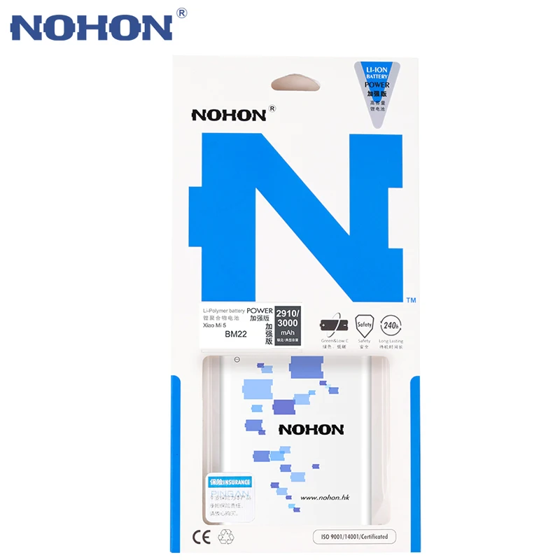 NOHON BM22 BM31 BM32 BM35 BM36 BM39 BN31 BN36 Батарея для Xiaomi mi на возраст 3, 4, 5, 6, 4C 5S 5X 6X mi 5 mi 6 mi 4C mi 5S замена батареи