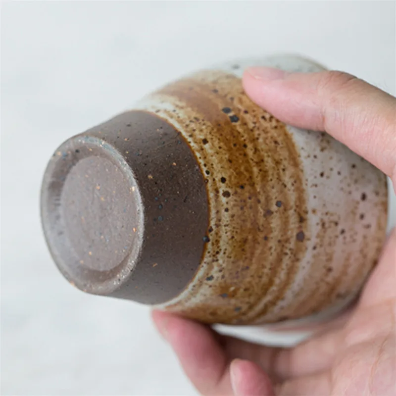 Japanese Handmade Coarse Pottery Teacup Ceramic Kung Fu Small Tea Bowl Retro Cup Creative Coffee Milk Water Mug Drinkware | Дом и сад
