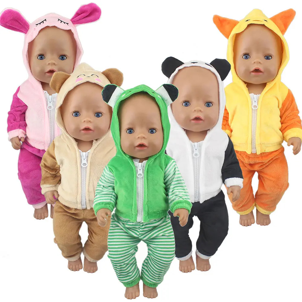 

New Cute little animal suit Fit For 43cm Baby Doll 17 Inch Reborn Bebe Doll Clothes