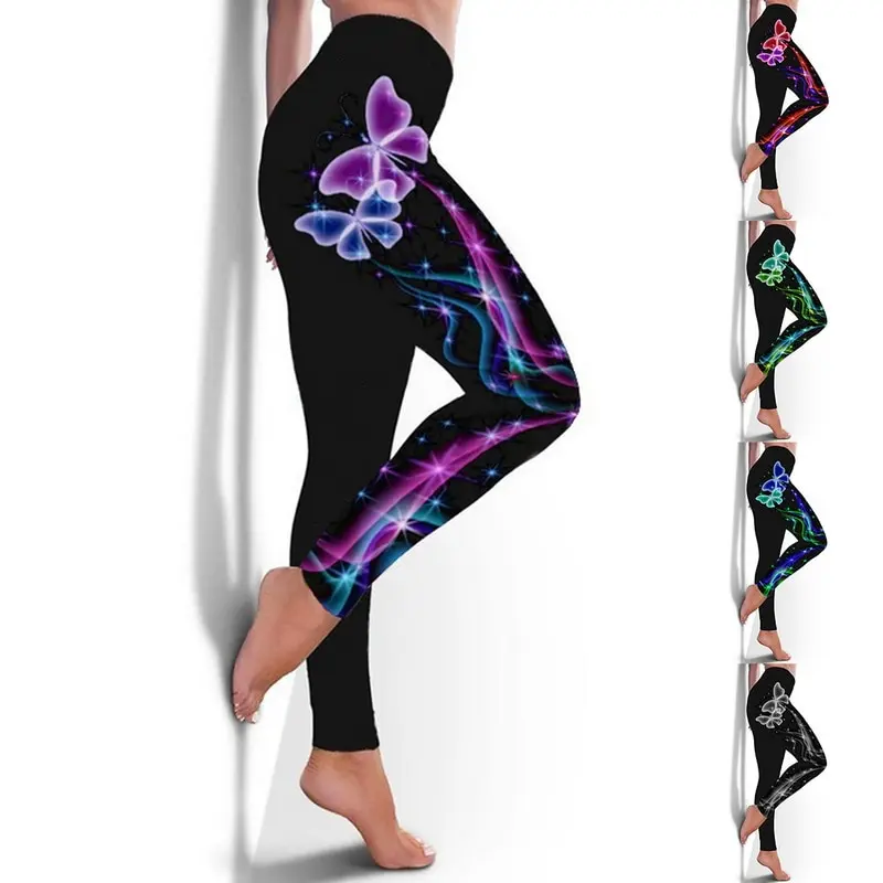 

3D Print Yoga Leggings For Fitness Women's Jeggings Skinny Workout Gym Sports Pants Running осин ля Финеса Dropshipping
