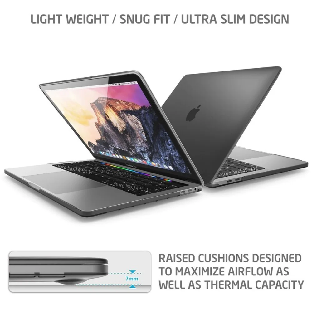 2020 новый тонкий чехол для MacBook Air Pro Retina 11 12 13 A1466 15 16 дюймов Touch Bar 3 A2159 A2289 4 Air13 ID A1932