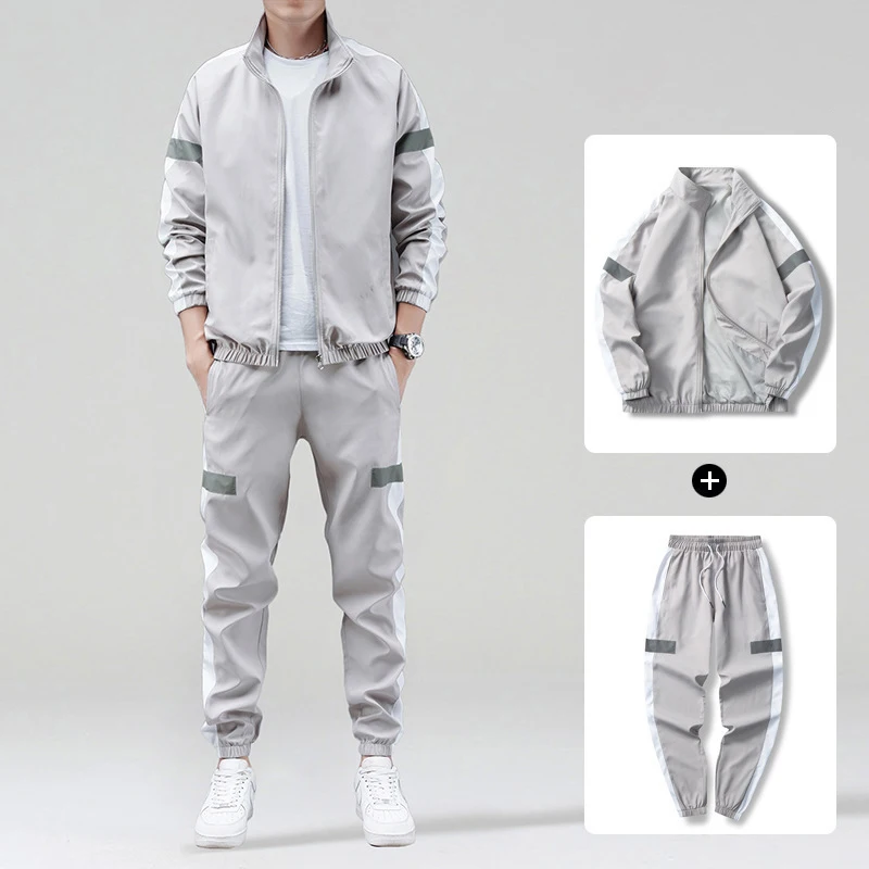 Новая Осенняя куртка + брюки на каждый день для мужчин Спортивный костюм занятий