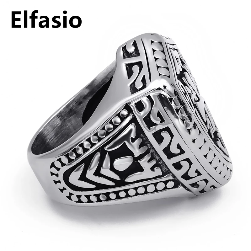 Для Мужчин's для мальчиков серебряные щит воина крест кольцо из нержавеющей