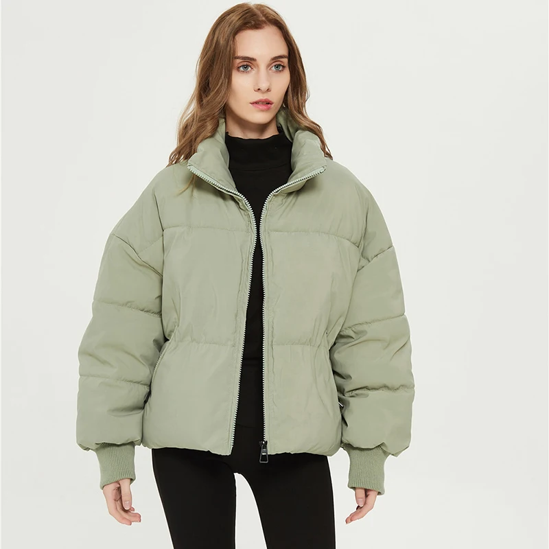 2021 Autumn/ Winter Women's Coat Thickened Warmth Streetwear Oversized Parka Coat Long Batwing Sleeve Pocket Female New Coat Top