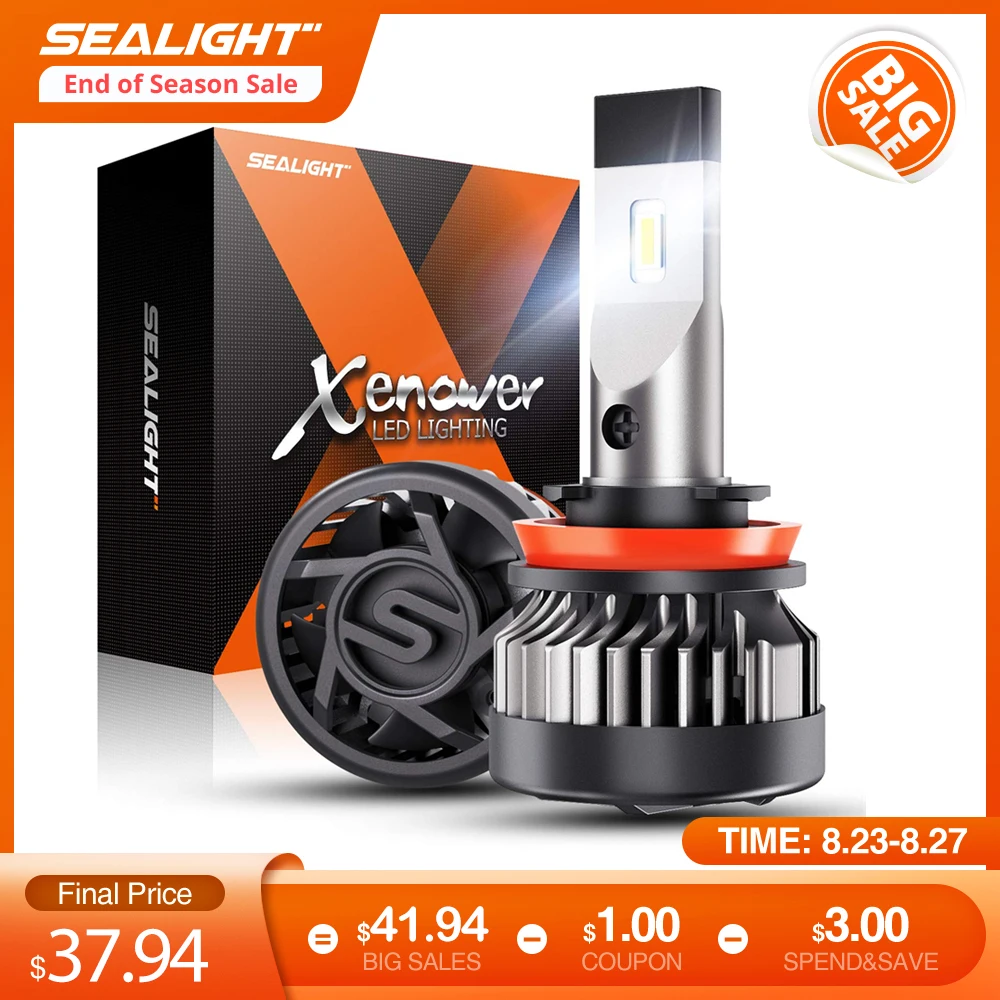 Автомобильная светодиодсветильник лампа для переднего светильник 2 шт. H11 9005 9006 100