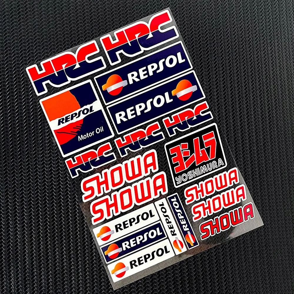 Набор светоотражающих наклеек на шлем и бак мотоцикла Honda HRC CBR CBR1000RR CBR650F CBR600RR CBR500R