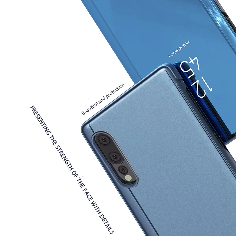 Умный зеркальный флип-чехол для samsung Galaxy S10 S8 S9 S7 Edge Plus Note 10 9 8 A7 A8 A9 A10 A20 A50 A60 A70 A80 A90 J4