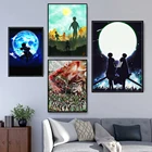 Картина Hd с изображением атаки титанов, Настенная картина, японское аниме, ролевая Модульная картина, плакат, холст для гостиной, украшение для дома