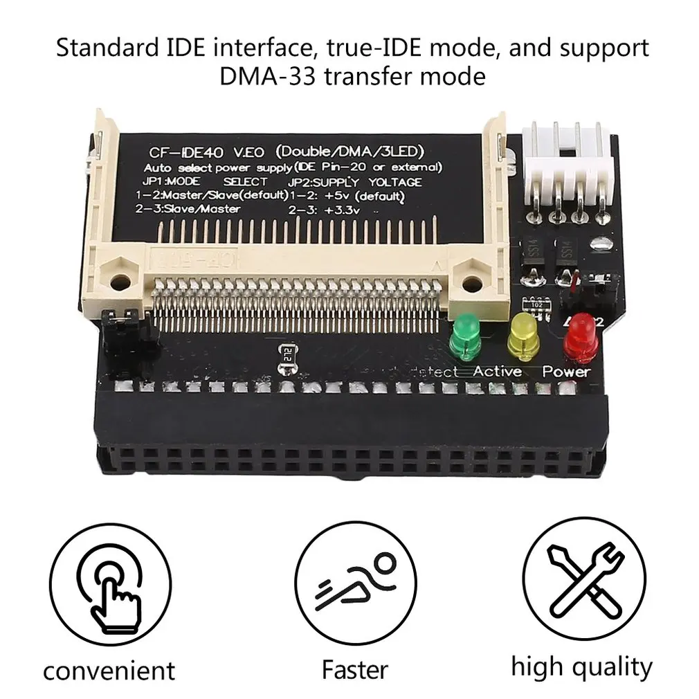40-контактный адаптер IDE Bootable Compact Flash CF-3 5 Female Converter Card оптовая продажа акция Новое